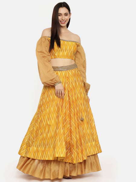 Drop Shoulder Ikat Blouse  - ASBL051