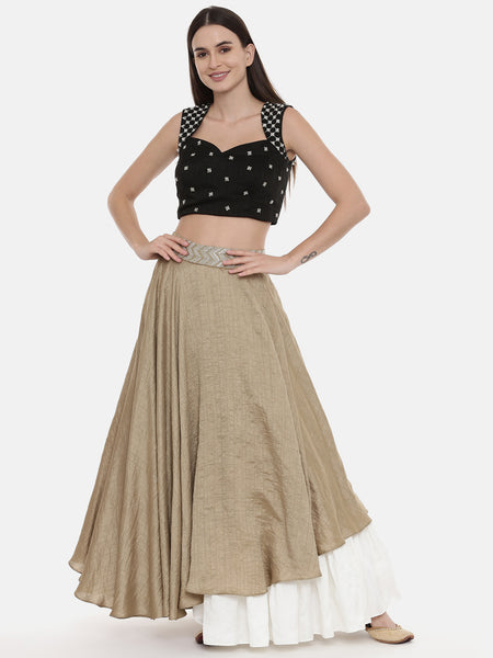 Classic Black Embroidred Blouse - ASBL057