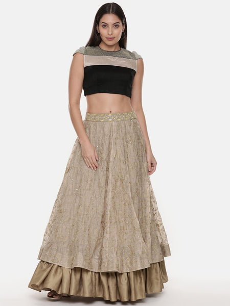 Quirky Black Silver Tissue Blouse - ASBL062