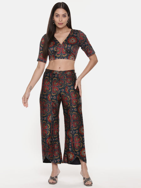 Silk Chanderi Printed Blouse - ASBL078