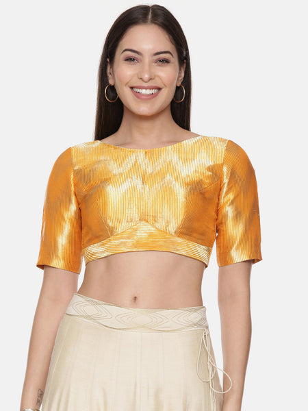 Gold Orange Banares Blouse - ASBL083