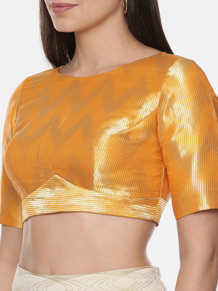 Gold Orange Banares Blouse - ASBL083