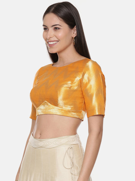 Gold Orange Banares Blouse - ASBL083