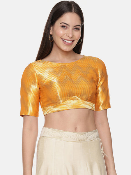 Gold Orange Banares Blouse - ASBL083