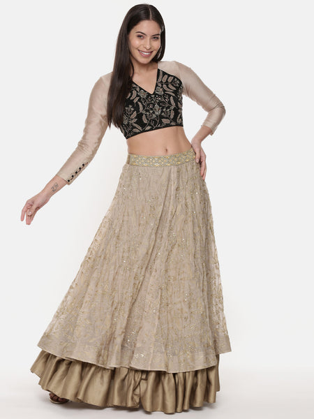 Silk Chanderi Embroidered Blouse - ASBL087