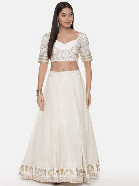 Silk Georgette Emb Blouse - ASBL088