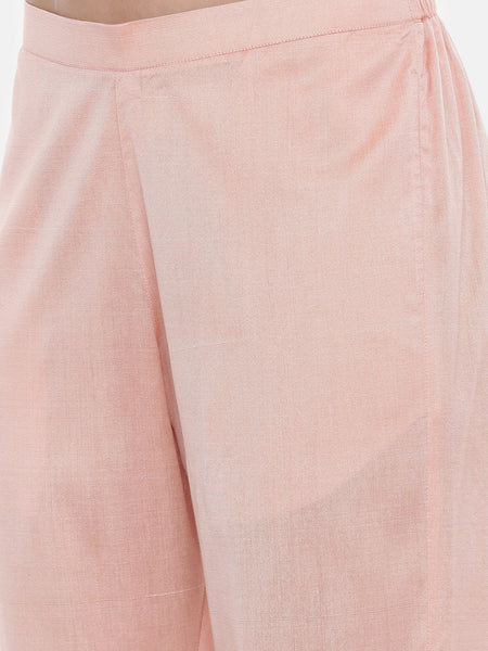 Pink Silk Embroidred Co Ord Set - ASCRSET003