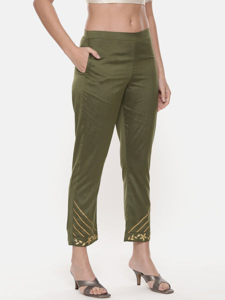 Green Silk Co-ord Set - ASCRSET009