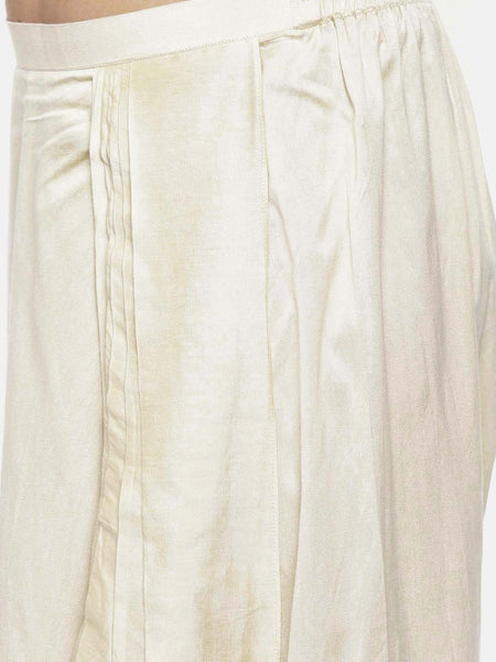 Beige cotton silk Dhoti style pants - ASDP004 - Asmi Shop