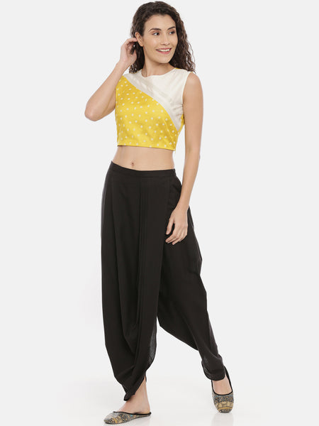 Black Cotton Dhoti Pant  - ASDP026