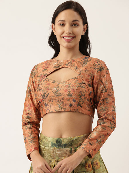 Chanderi Jacket Blouse - ASJ056