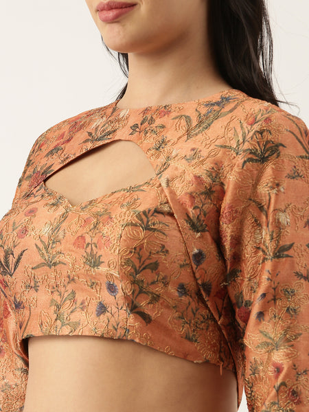 Chanderi Jacket Blouse - ASJ056