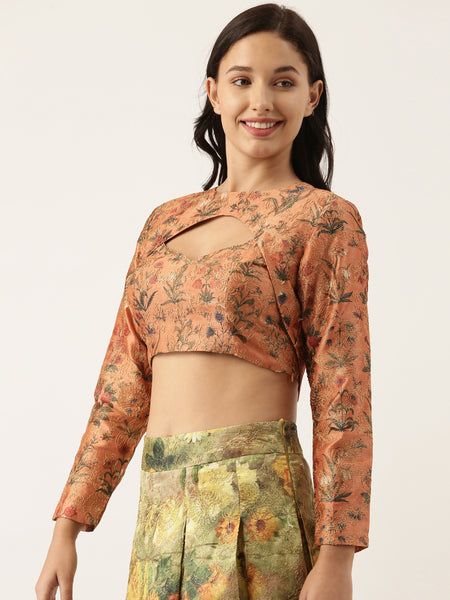 Chanderi Jacket Blouse - ASJ056