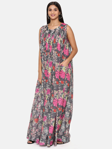 Printed Floral Jump Suit - ASJS017