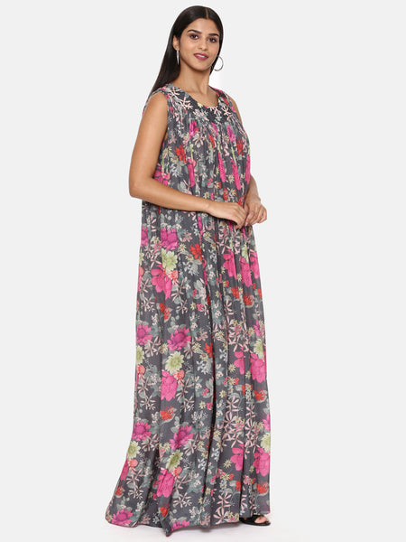 Printed Floral Jump Suit - ASJS017