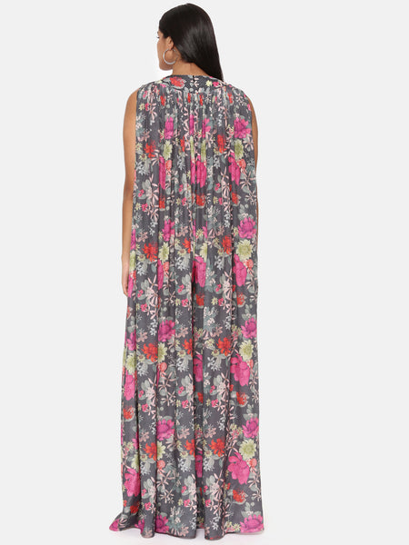 Printed Floral Jump Suit - ASJS017