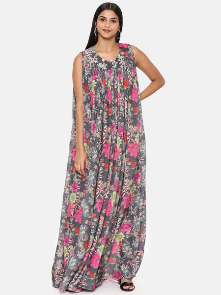 Printed Floral Jump Suit - ASJS017