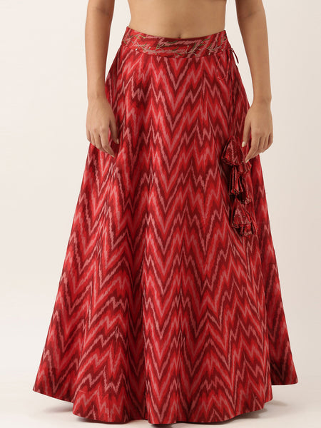 Ikat Silk Lehenga - ASL006