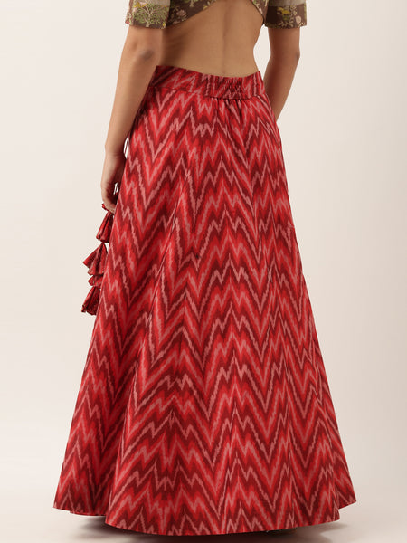 Ikat Silk Lehenga - ASL006