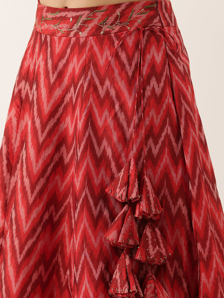 Ikat Silk Lehenga - ASL006