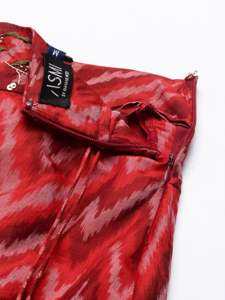 Ikat Silk Lehenga - ASL006