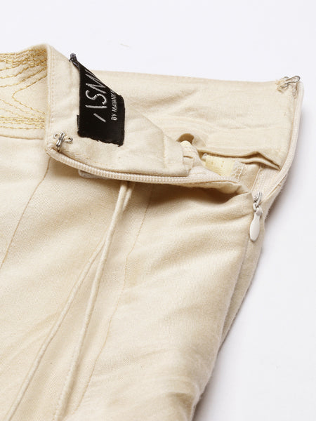 Classic Beige Emb Lehenga - ASL010