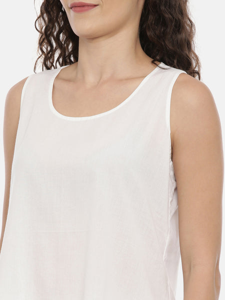 White Cotton Nightwear - ASNW001