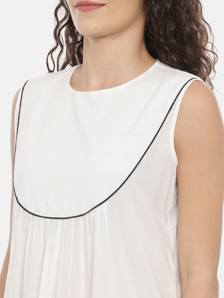 White Cotton Nightwear - ASNW002