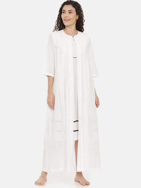 White Cotton Nightwear - ASNW002