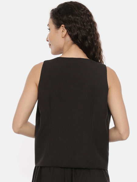 Green Black Cotton Reversible Jacket - ASRJ001