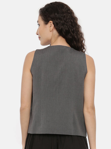 Denim Grey Cotton Reversible Jacket  - ASRJ004