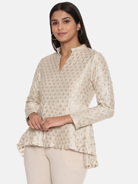 Banares Silk Jaquard Top -  ASST050