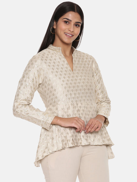 Banares Silk Jaquard Top -  ASST050