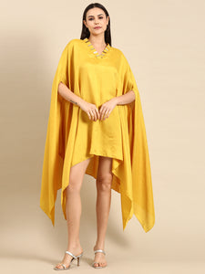 Yellow summer kaftan dress 