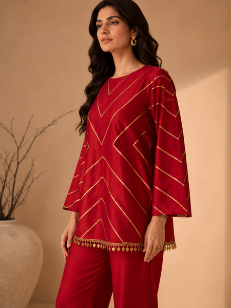 Hot Pink Silk/Cotton Cord Set (Rose-Berry Coulis) - ASCRSET062