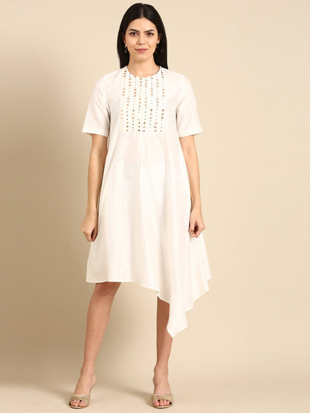 Ivory Cotton Dress - AS0677