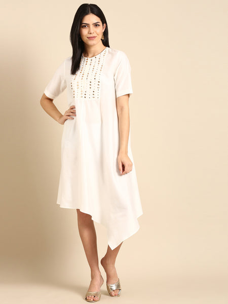 Ivory Cotton Dress - AS0677
