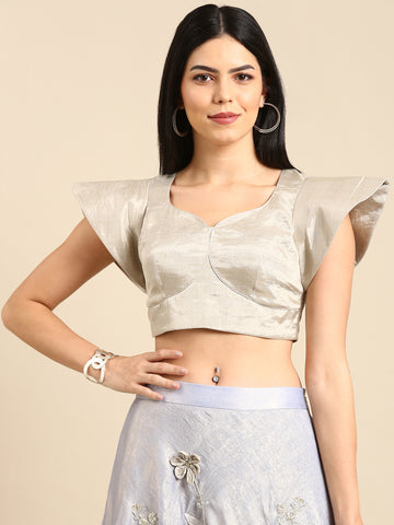 Silver Gold Tissue Blouse - ASBL096
