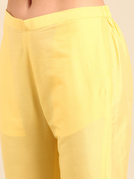 Yellow Silk Cotton Cord Set - ASCRSET031