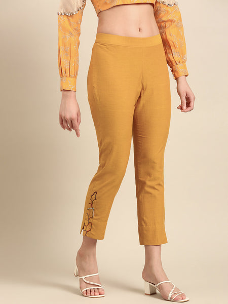 Yellow Malai Cotton Bottoms - ASP070