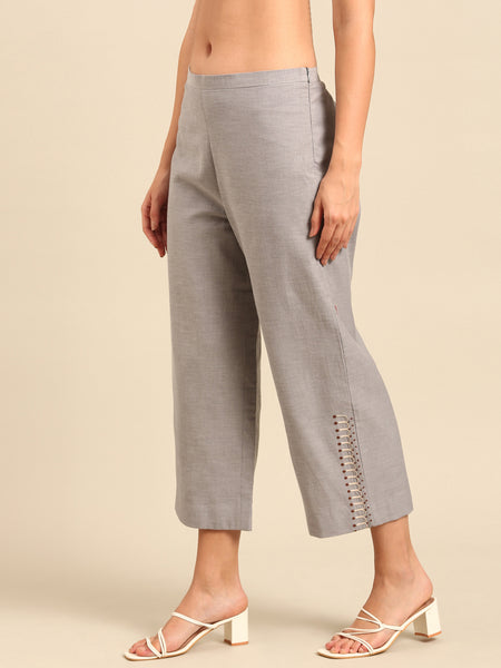 Silver Malai Cotton Pants - ASPL044