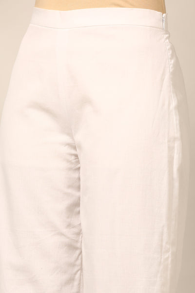 White Malai Cotton Pant - ASPL046