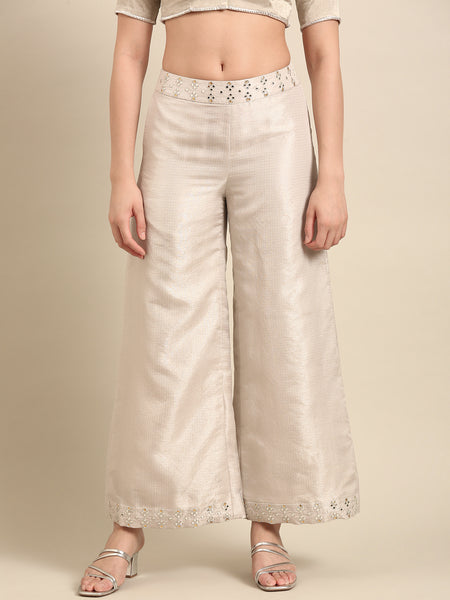 Silver Kota Chanderi Bottoms - ASPL057