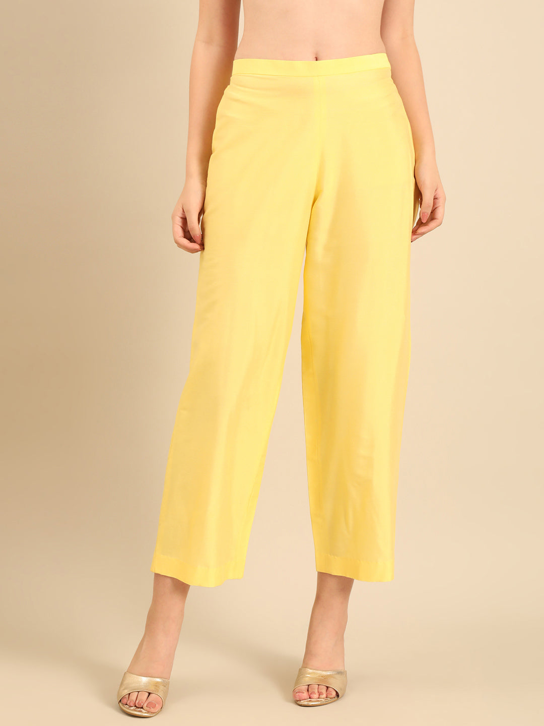 Yellow Cotton Silk Bottom - ASPL062