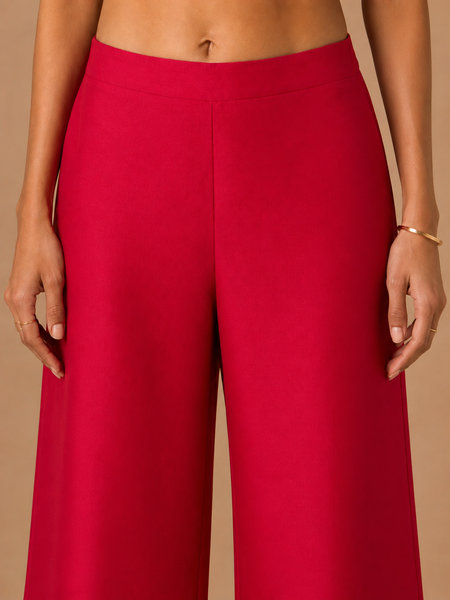 Fuchsia Pink Silk/Cotton Pants (Rose-Berry Coulis) - ASP079