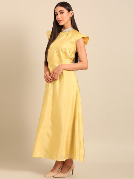 Yellow RT Fiona Dress (Lemon-Zest & Pearl-Sugar Sorbet) - AS0749