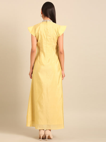 Yellow RT Fiona Dress (Lemon-Zest & Pearl-Sugar Sorbet) - AS0749