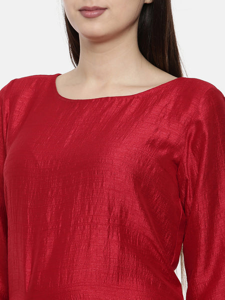 Red Classic Long Dress - AS0120 - Asmi Shop