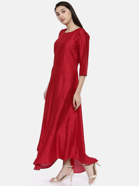 Red Classic Long Dress - AS0120 - Asmi Shop