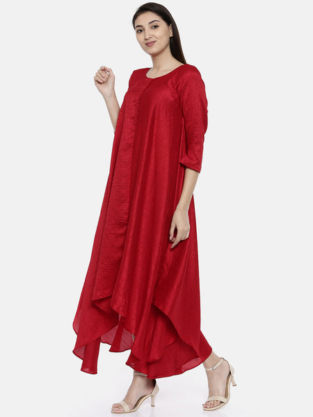 Potli Red Classic Dress - AS0131 - Asmi Shop